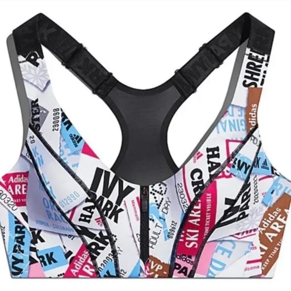 Adidas X Ivy Park Ski Tag Medium Support Bra Size S - Picture 2 of 5